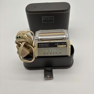 Vintage Schick Custom Electric Shaver Comfort Control with‎ Case Cord